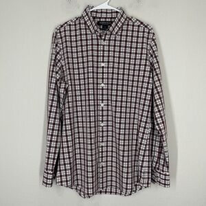 Mizzen+Main Performance Shirt Men's M Button Down Long Sleeve Check Stretch